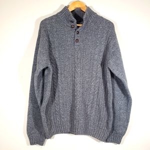 Men's Daniele Blasi made in Italy grey wool sweater in size L